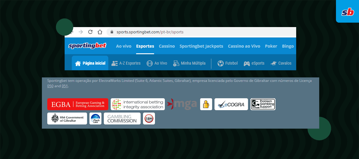 sportingbet certificados de segurança