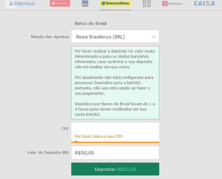 deposito bet365