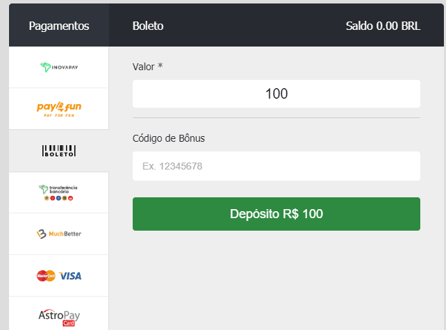 tela de deposito vivagol