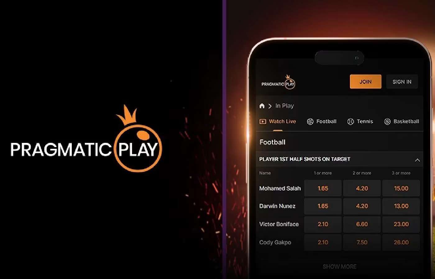 Pragmatic Play inclui mercados de jogadores de futebol à sua oferta de apostas