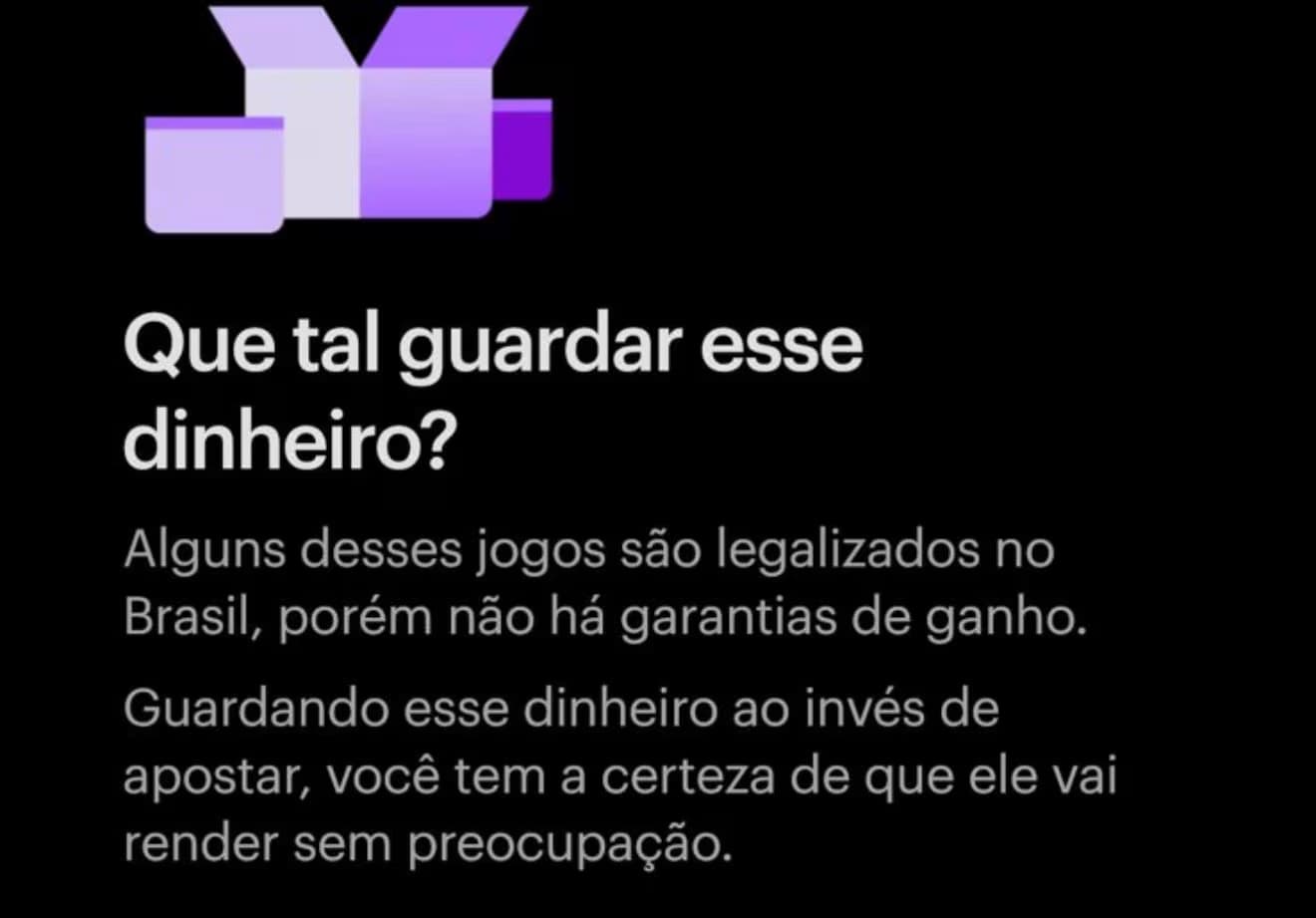 Nubank surpreende apostadores com mensagens questionando transferências para bets