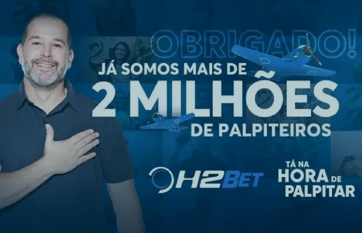 Operadora H2Bet celebra a marca de mais de 2 milhões de "palpiteiros"