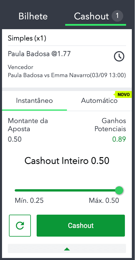 printscreen aposta tenis cash out