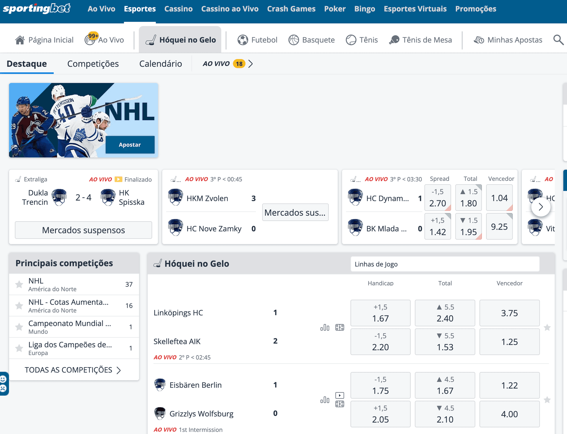 printscreen apostar hoquei no gelo sportingbet