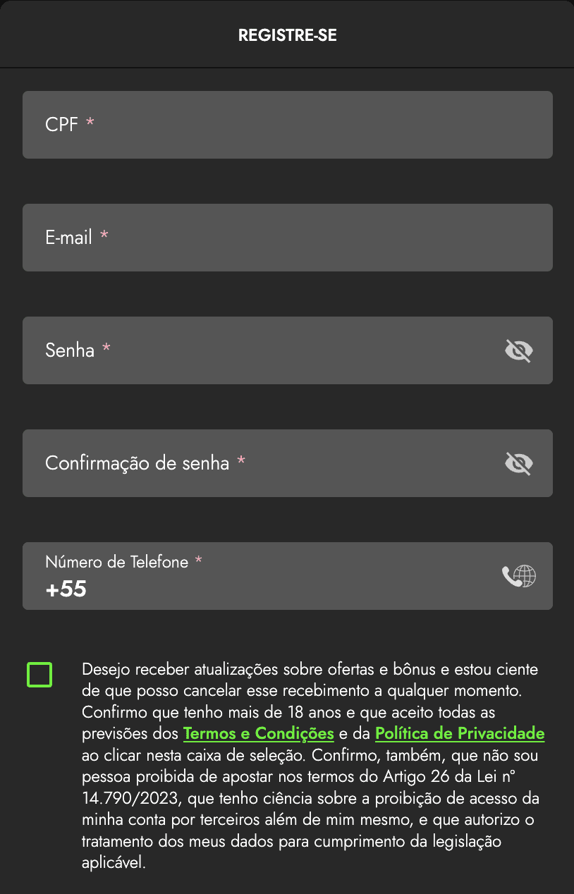 luva bet criar conta