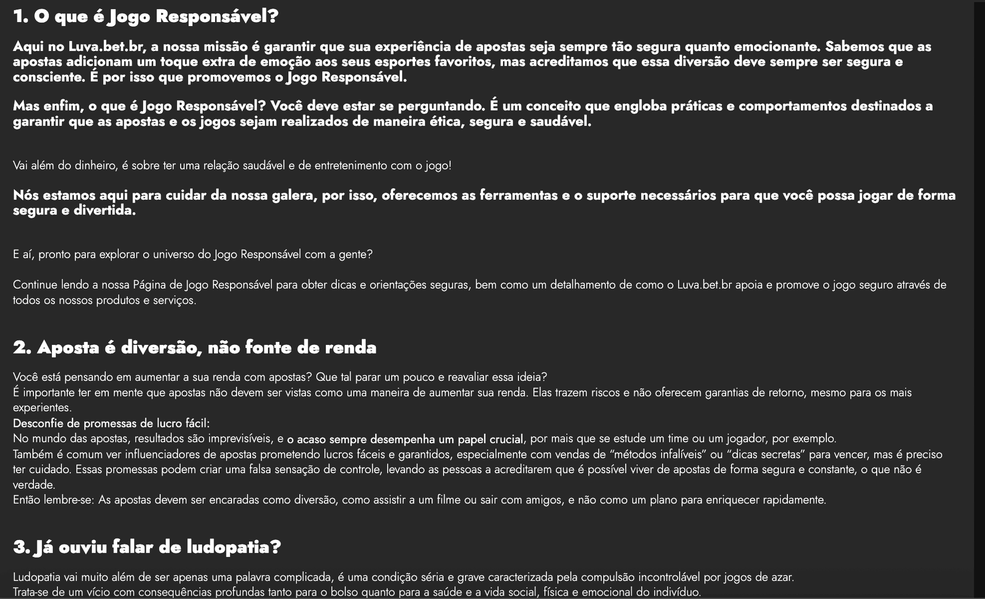 o que é jogo responsavel nas apostas