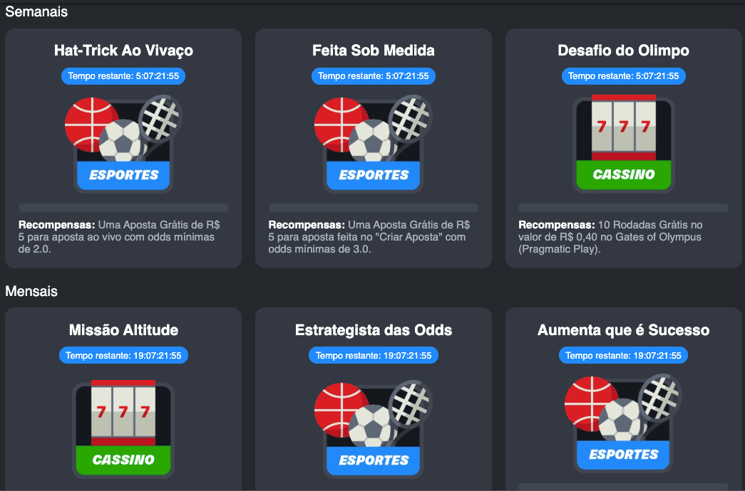 missoes kto clube vip