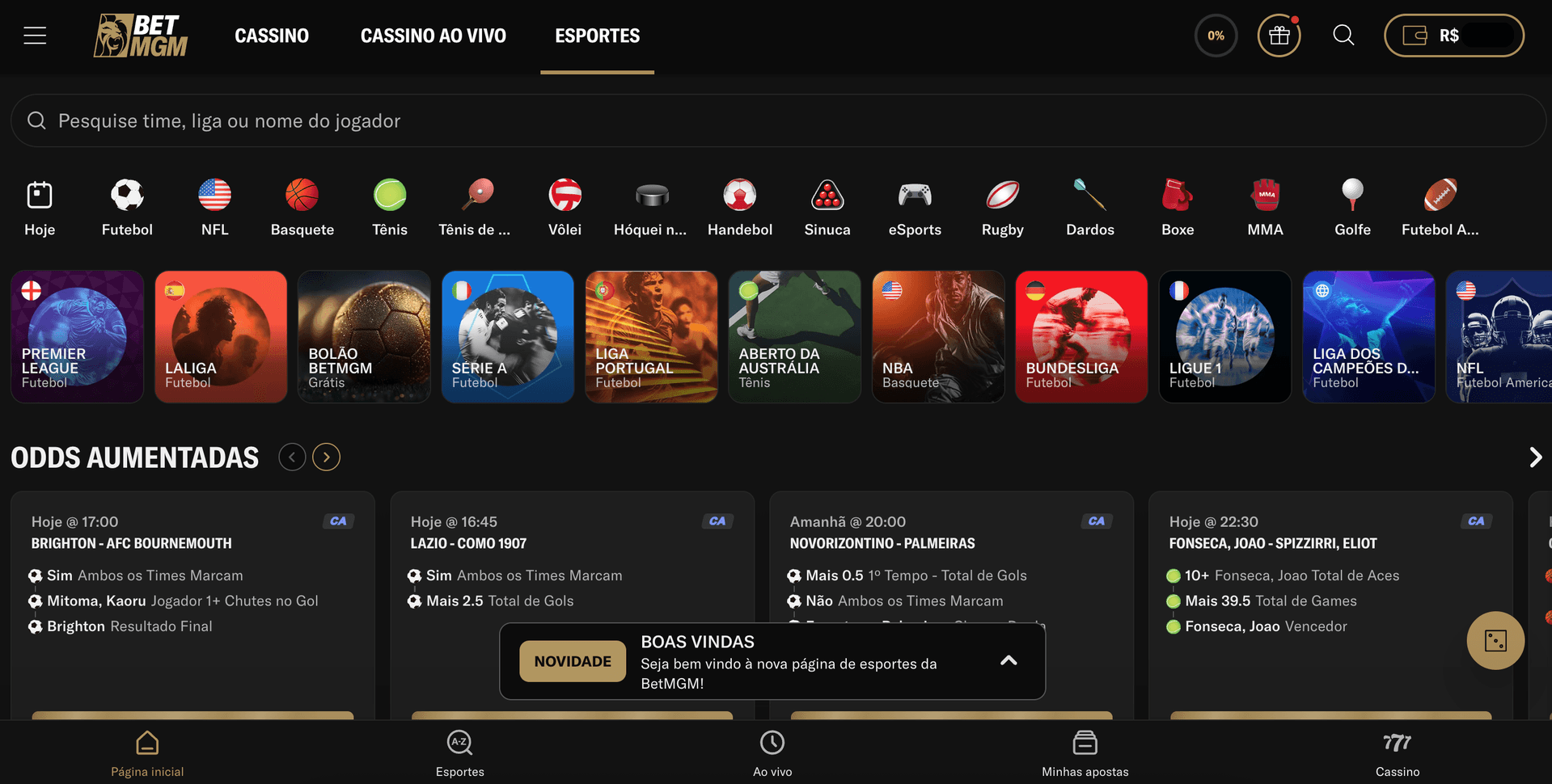 plataforma apostas esportivas betmgm