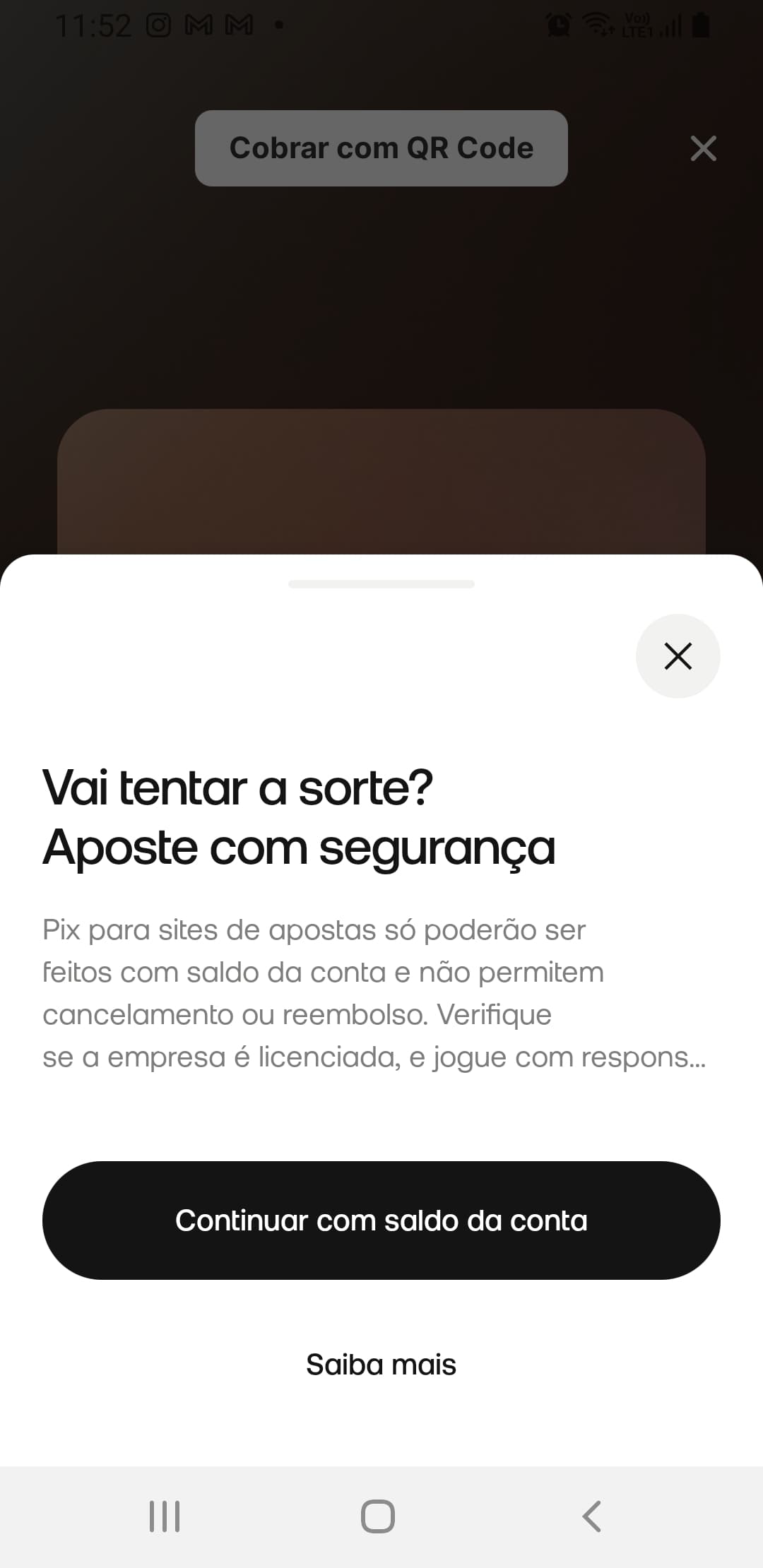 alerta pic pay transferencia bet