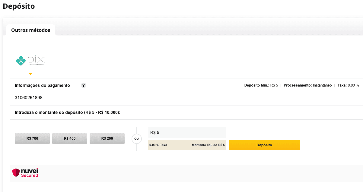 como depositar num site de apostas
