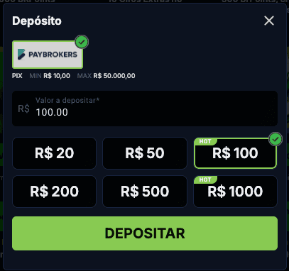 como depositar na brbet