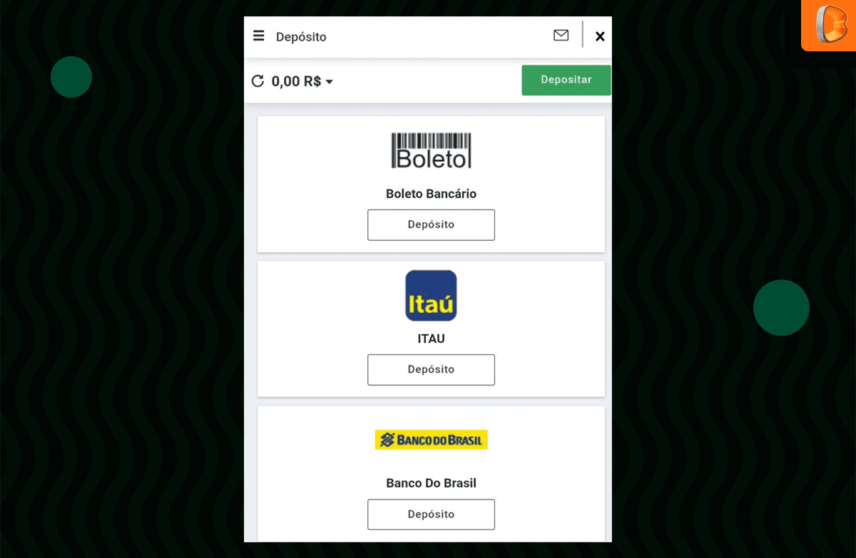 tela deposito betano