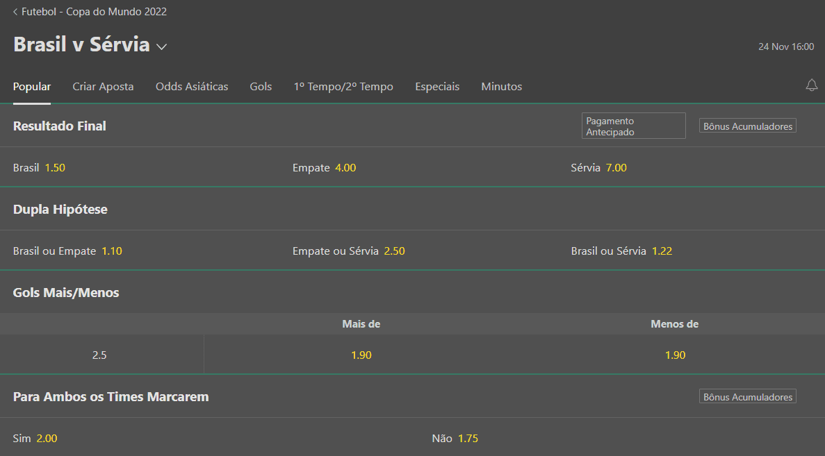 dupla hipotese brasil x servia bet365