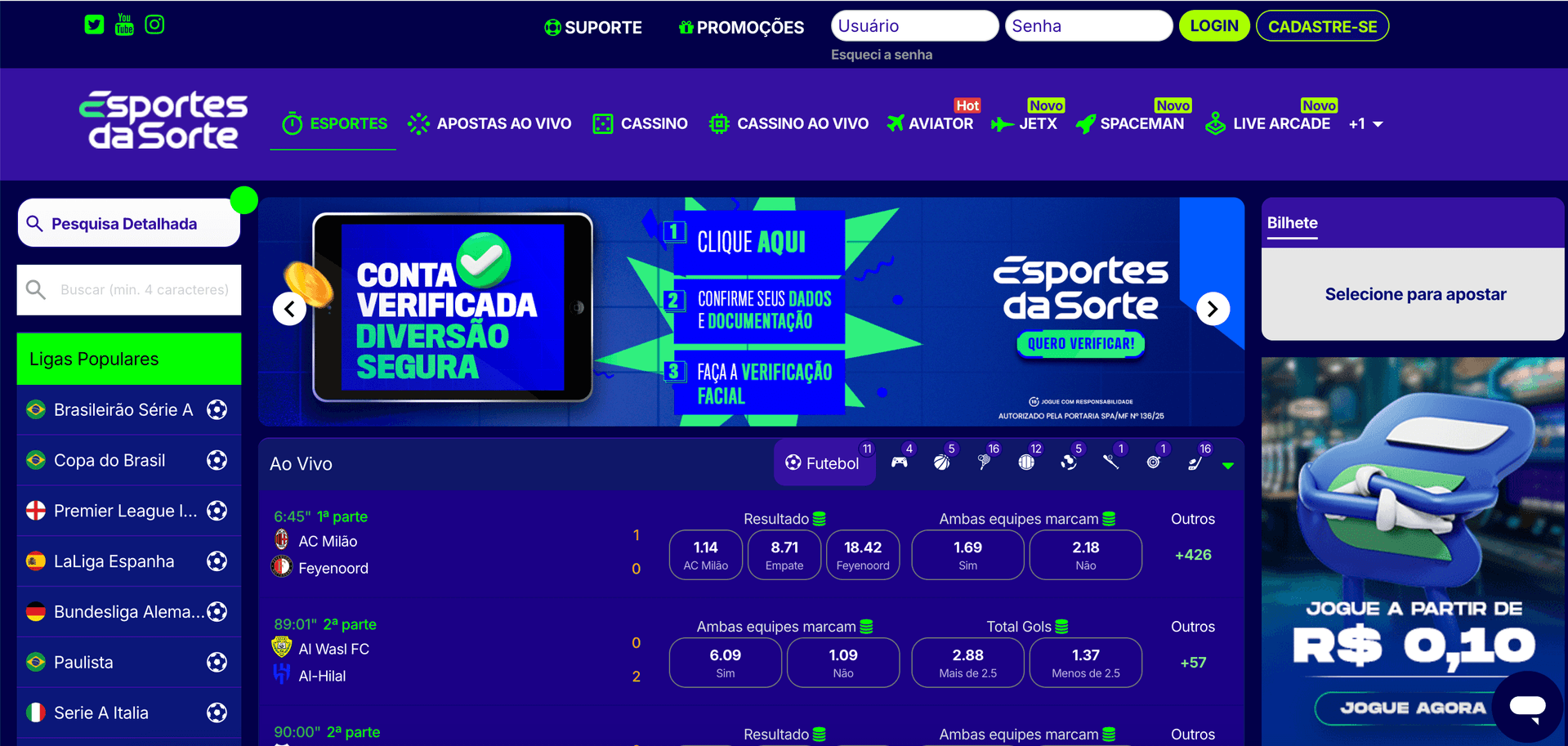esportes da sorte site apostas