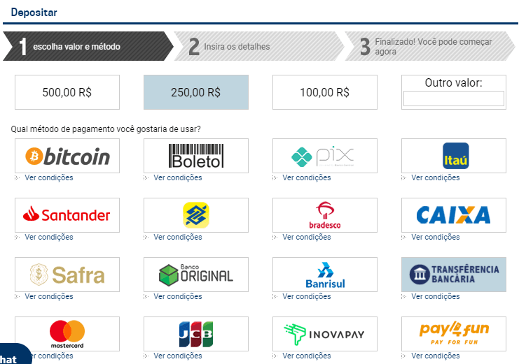 formas de deposito rivalo