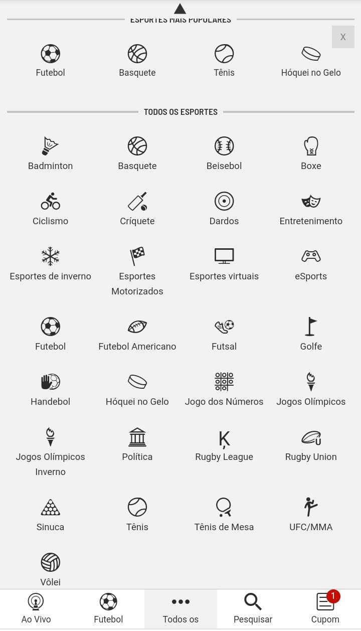 modalidades bodog