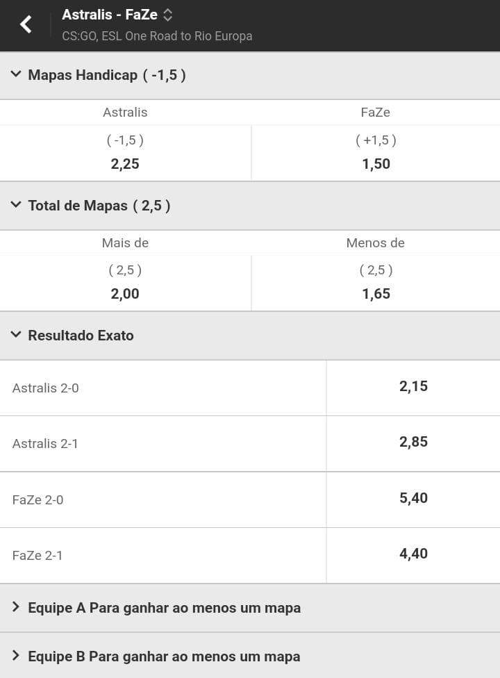 modalidades de aposta CS betway