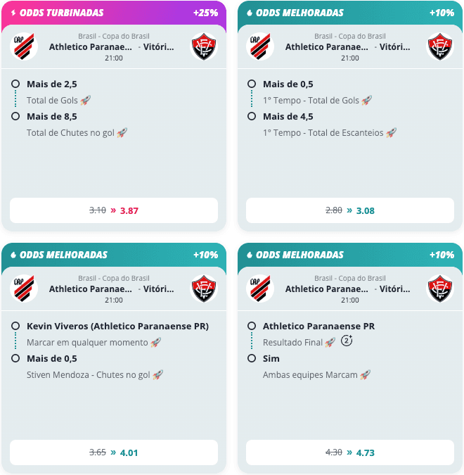 apostar com odds aumentadas