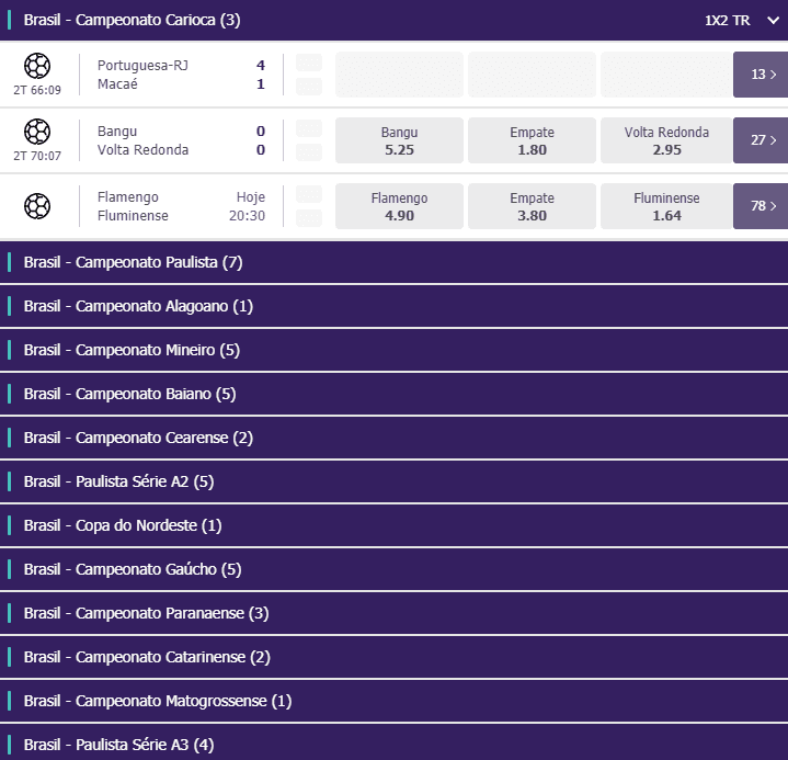 odds campeonato carioca vivagol