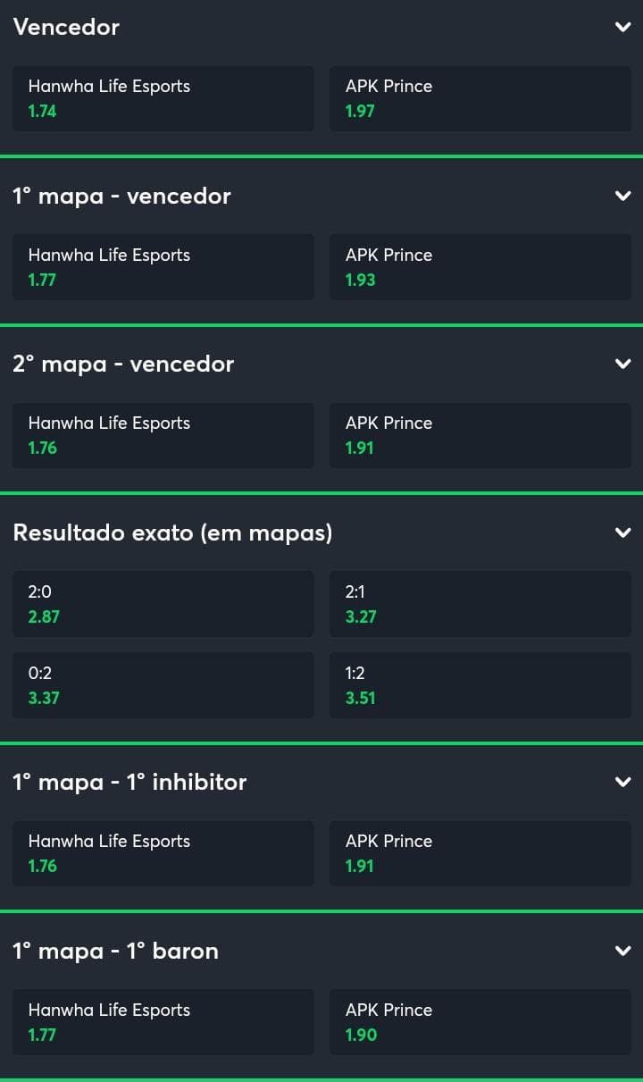 odds modalidades lol sportsbet
